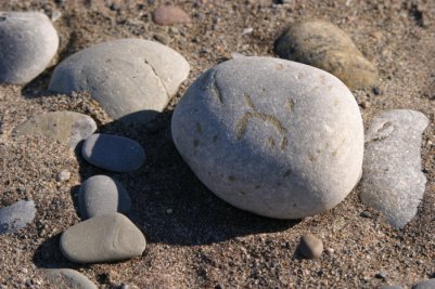 Rock on the beach.