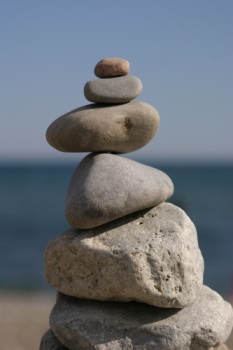 Top of a stone tower on the beaches.