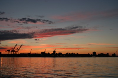 Sunset over Halifax harbour.