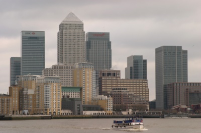 Canary Wharf looking grey